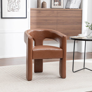 SEYNAR Modern Glam PU Leather Upholstered Dining Chair