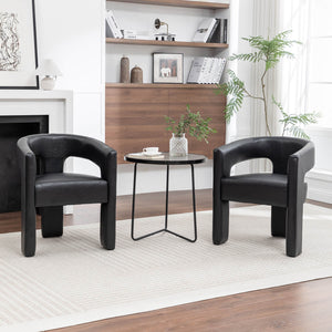 SEYNAR Modern Glam PU Leather Upholstered Dining Chair
