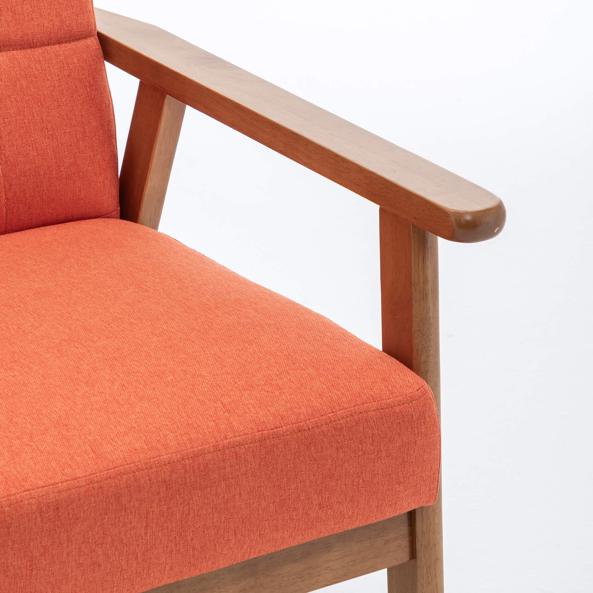 SEYNAR Mid-Century Linen Button-Tufted Accent Chair with Solid Wood Frame(Single/Set of 2)