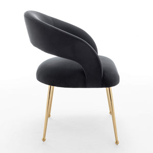 SEYNAR Mid Century Modern Velvet Upolstered Open-Back Dining Chair Set of 2/4/6