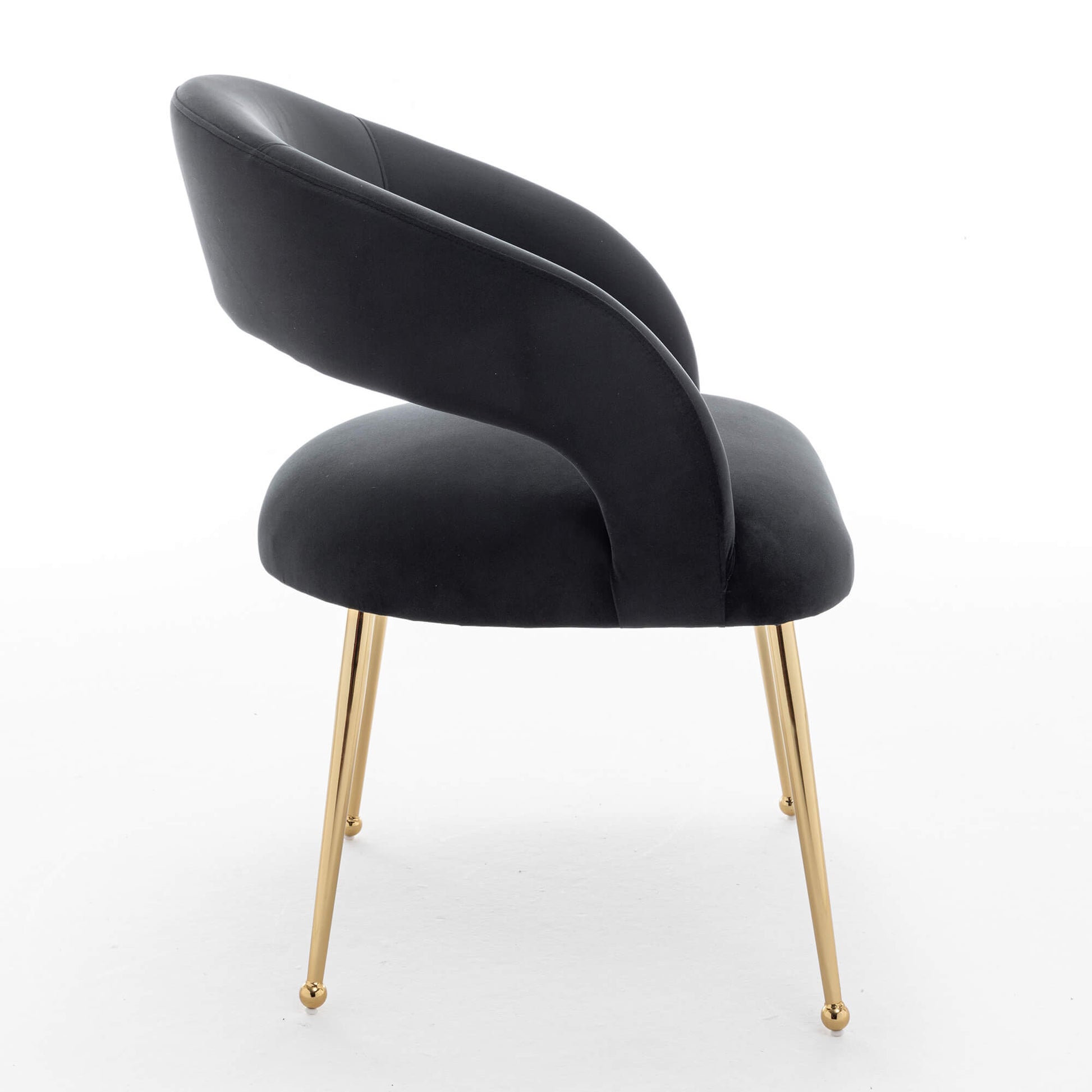 SEYNAR Mid Century Modern Velvet Upolstered Open-Back Dining Chair Set of 2/4/6