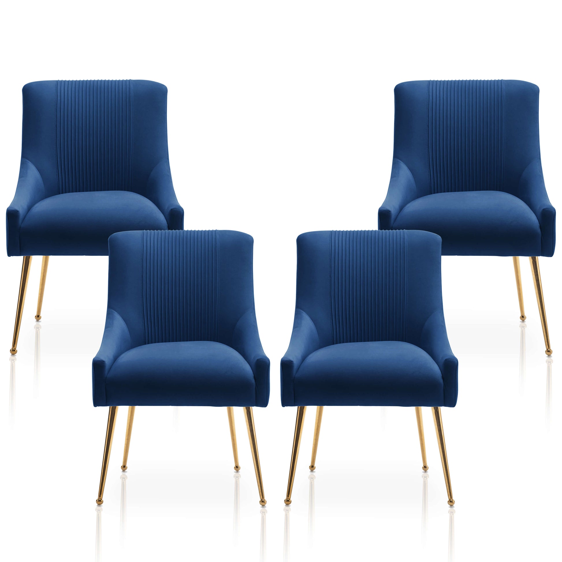 SEYNAR Modern Glam Velvet Dining Chair Set of 2/4/6 with Rear Handle