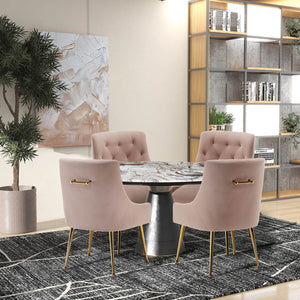 SEYNAR Modern Dining Chairs Set of 2/4/6, Upholstered Accent Chair Tufted Back Armless Chair with Back Pull