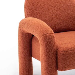 SEYNAR Modern Teddy Fabric Accent Chair with Sleek Legs (Single/Set of 2)