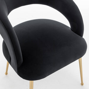 SEYNAR Mid Century Modern Velvet Upolstered Open-Back Dining Chair Set of 2/4/6