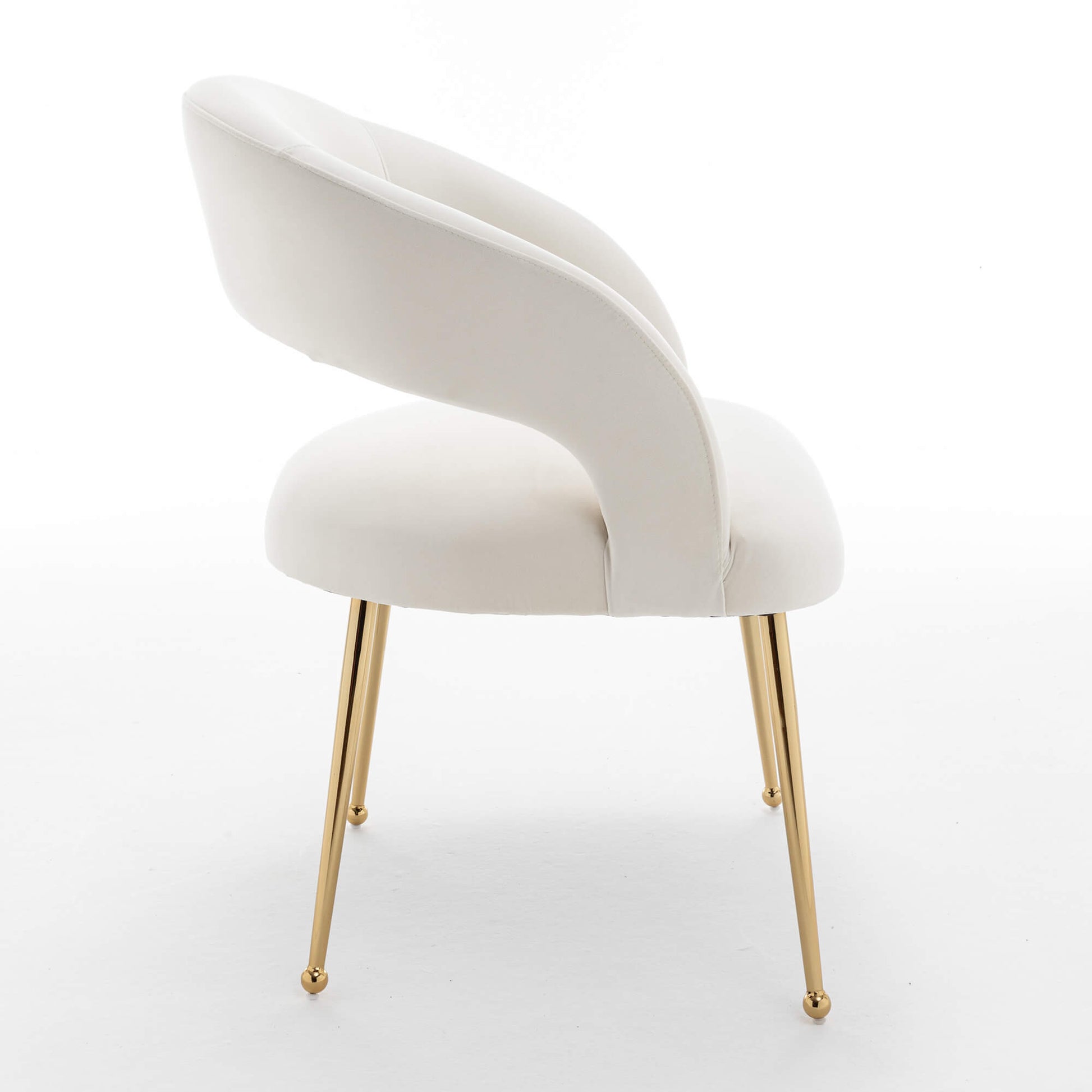 SEYNAR Mid Century Modern Velvet Upolstered Open-Back Dining Chair Set of 2/4/6