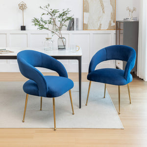 SEYNAR Mid Century Modern Velvet Upolstered Open-Back Dining Chair Set of 2/4/6