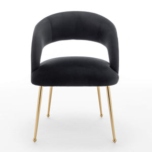 SEYNAR Mid Century Modern Velvet Upolstered Open-Back Dining Chair Set of 2/4/6