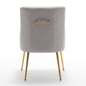 SEYNAR Modern Glam Velvet Dining Chair Set of 2/4/6 with Rear Handle
