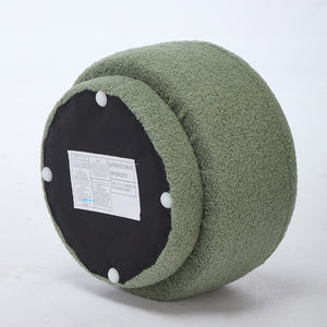 SEYNAR Modern Teddy Upholstered Mushroom Shape Ottoman