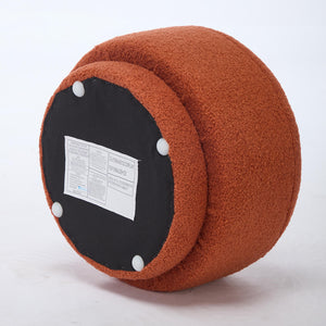 SEYNAR Modern Teddy Upholstered Mushroom Shape Ottoman