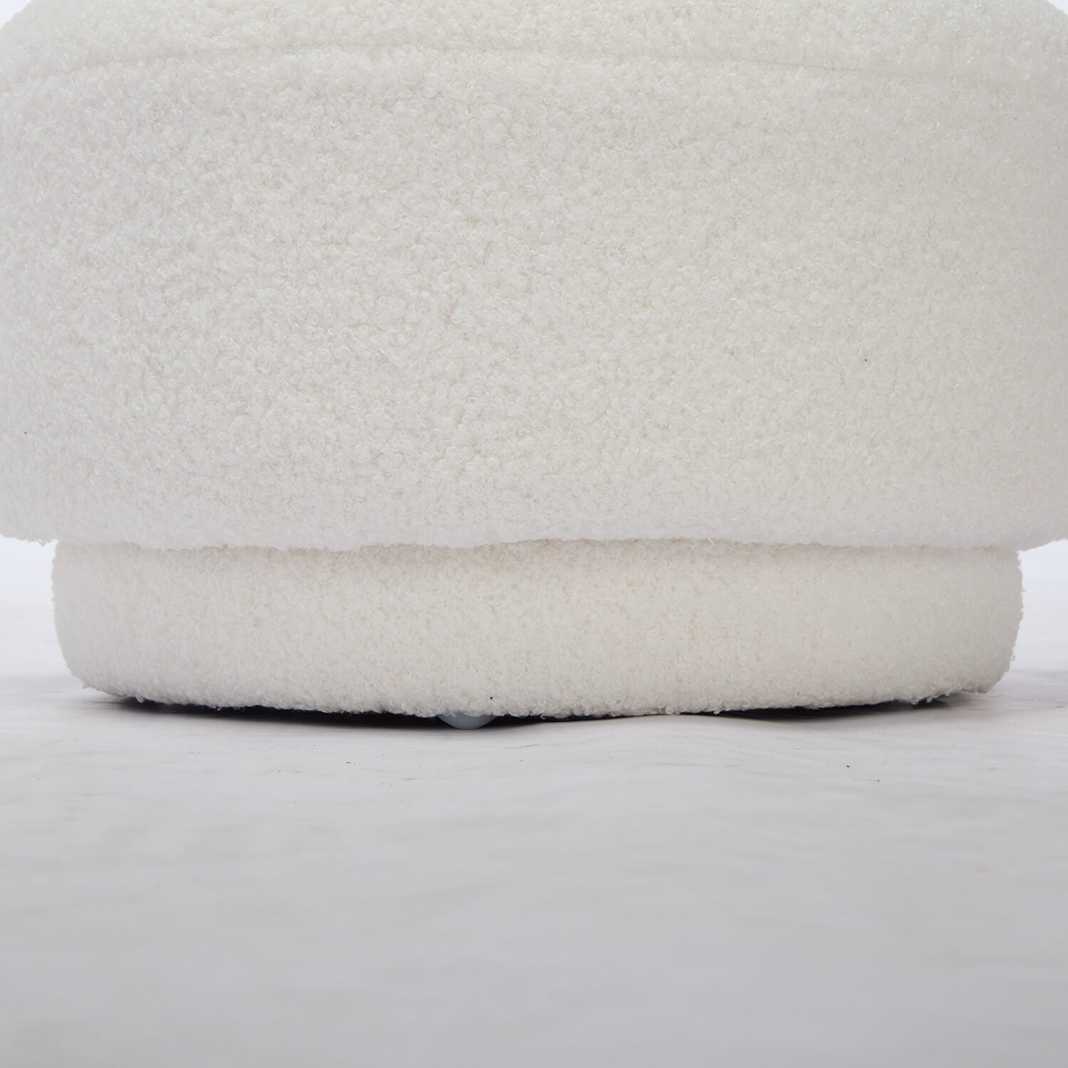 SEYNAR Modern Teddy Upholstered Mushroom Shape Ottoman
