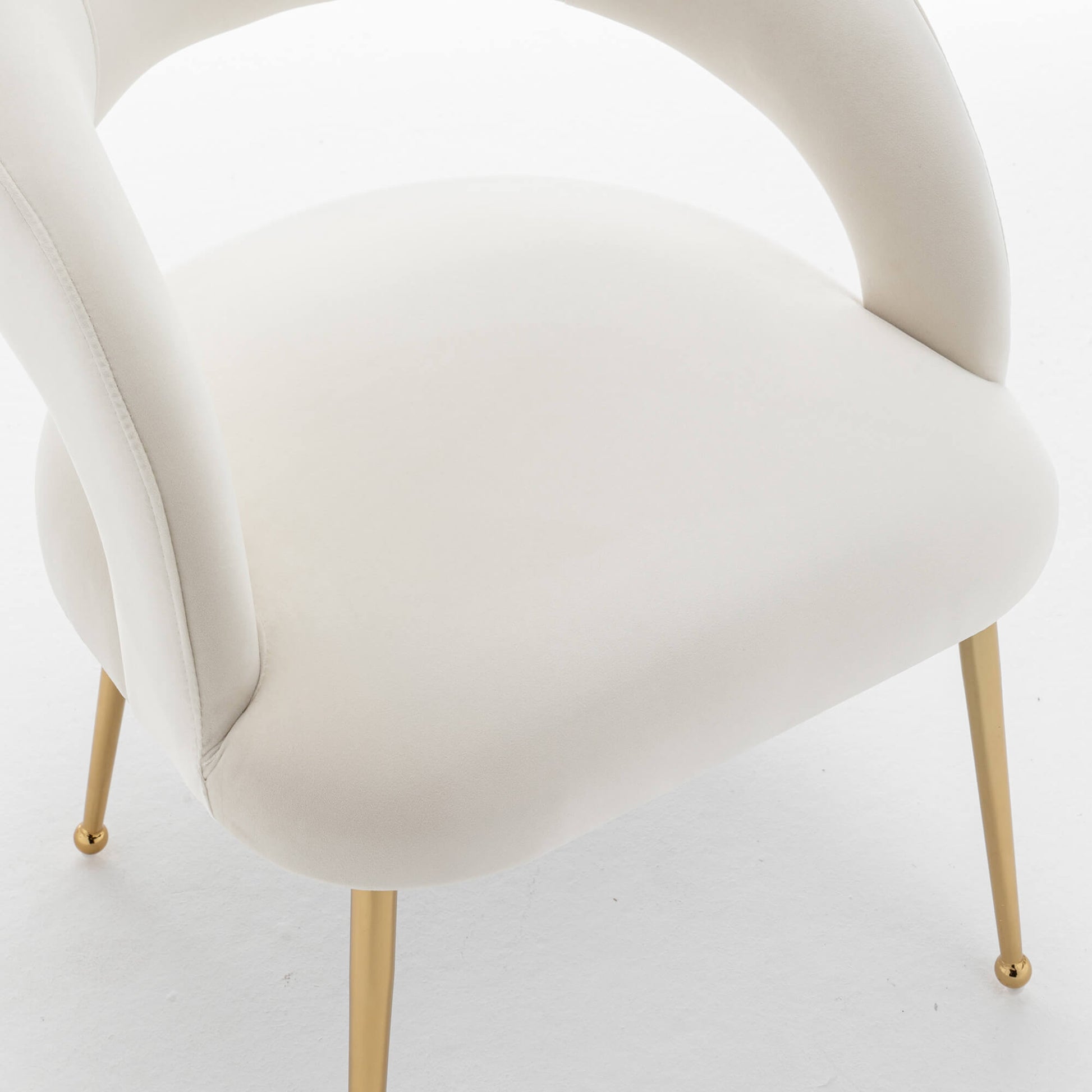 SEYNAR Mid Century Modern Velvet Upolstered Open-Back Dining Chair Set of 2/4/6
