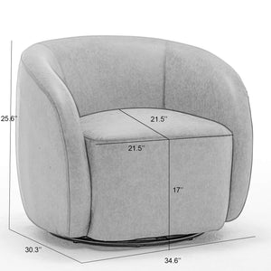SEYNAR Modern Glam Velvet Upholstered 360 Degree Swivel Accent Armchair, 1 Chair or Set of 2