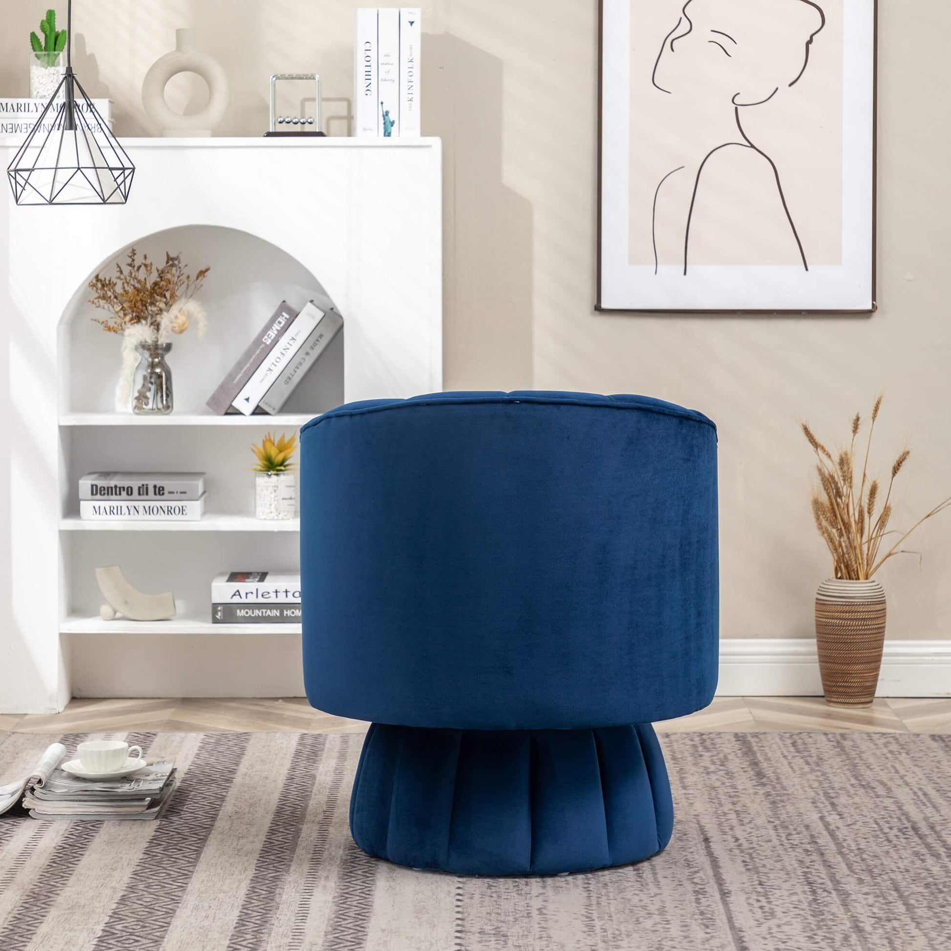 SEYNAR Accent Chair Mid Century 360 Degree Swivel Chair Set of 2/Single