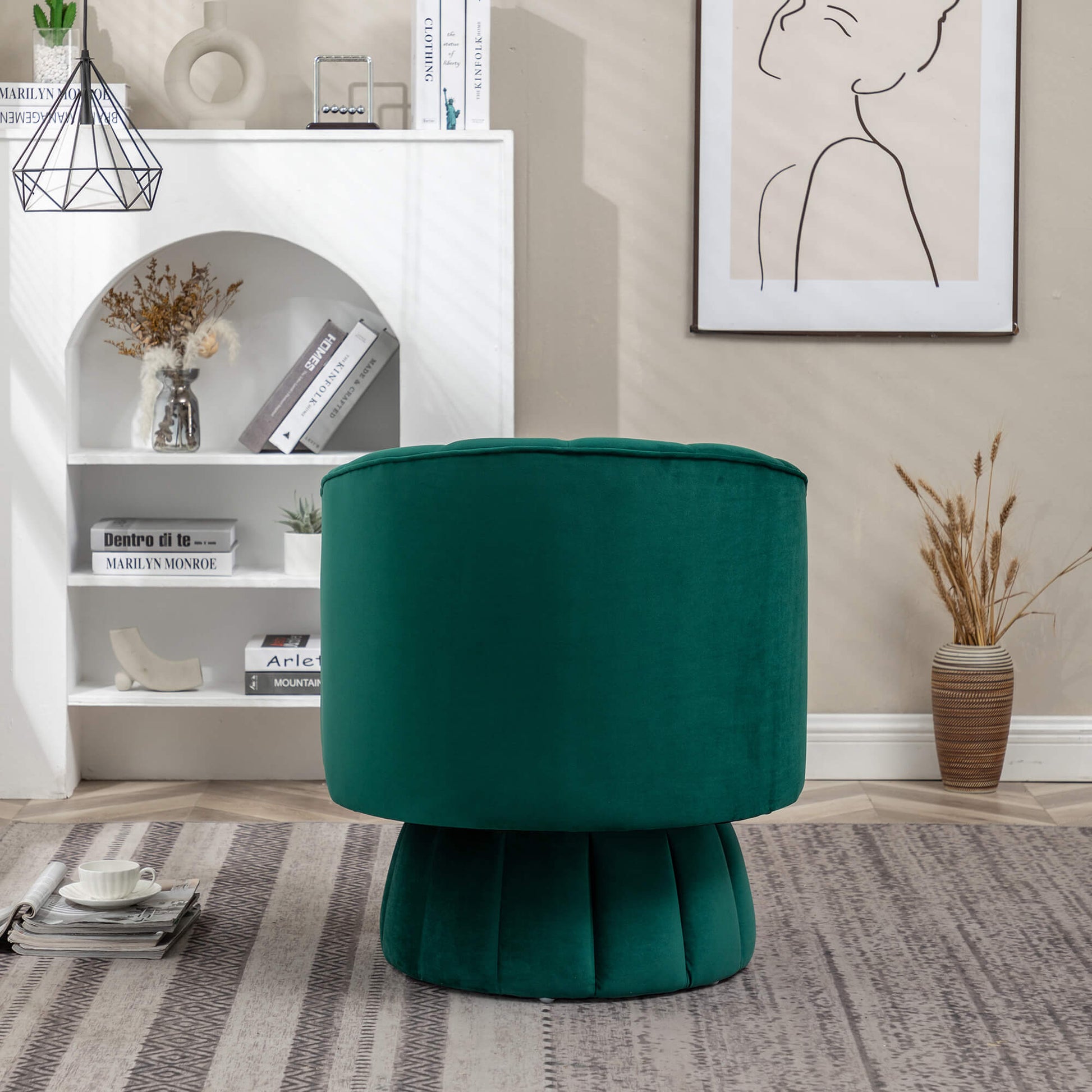 SEYNAR Accent Chair Mid Century 360 Degree Swivel Chair Set of 2/Single