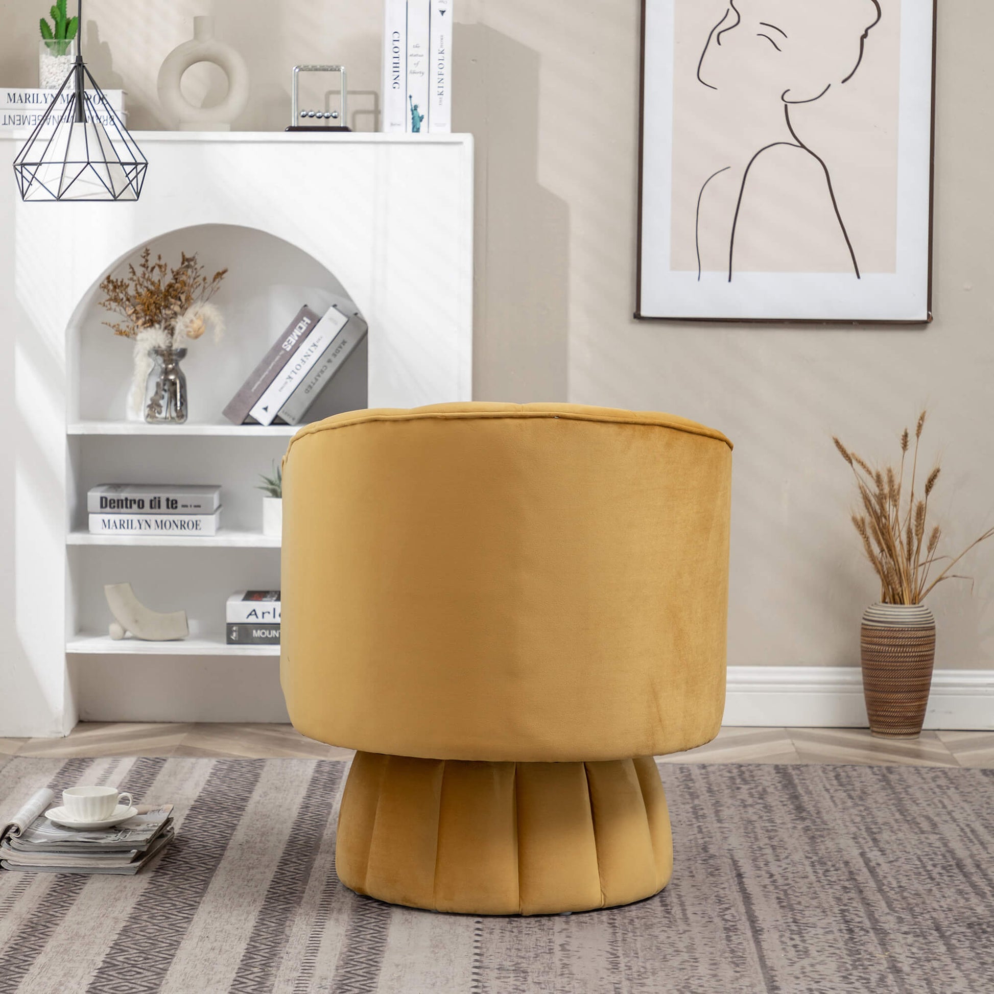 SEYNAR Accent Chair Mid Century 360 Degree Swivel Chair Set of 2/Single