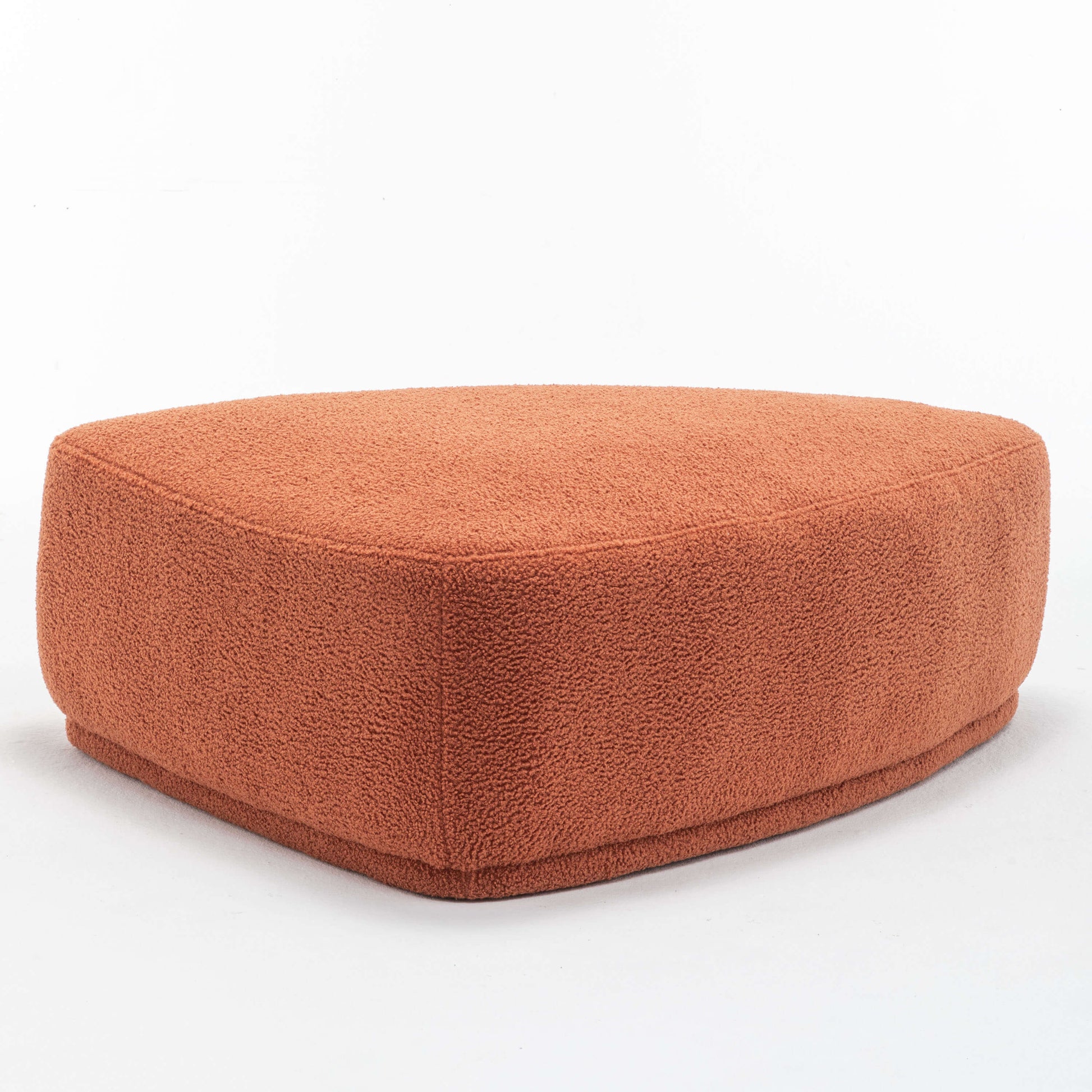 SEYNAR Modern 43'' Teddy Fabric Ottoman Bench