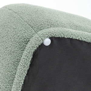 SEYNAR Modern 43'' Teddy Fabric Ottoman Bench