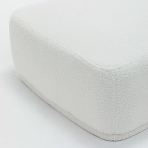 SEYNAR Modern 43'' Teddy Fabric Ottoman Bench
