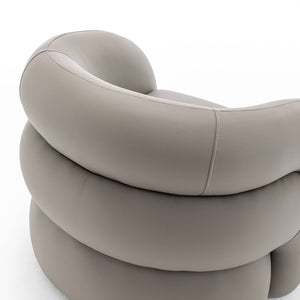 SEYNAR Modern Glam PU Leather 360 Degree Swivel Accent Armchair with Metal Base