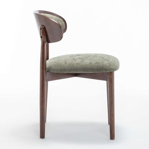 SEYNAR Set of 2/4/6 Mid-Century Modern Chenille Dining Chairs with Solid Wood Frame
