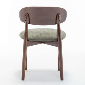 SEYNAR Set of 2/4/6 Mid-Century Modern Chenille Dining Chairs with Solid Wood Frame