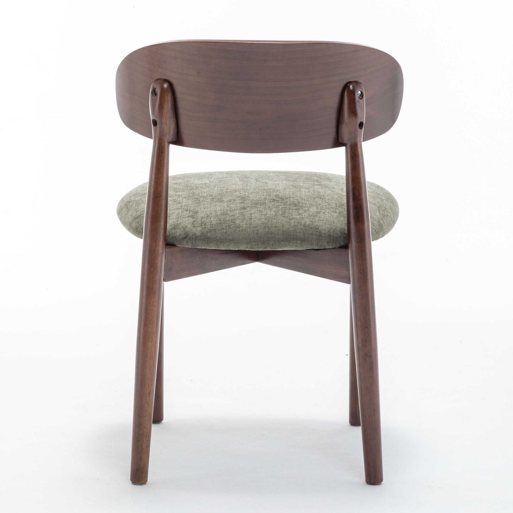SEYNAR Set of 2/4/6 Mid-Century Modern Chenille Dining Chairs with Solid Wood Frame