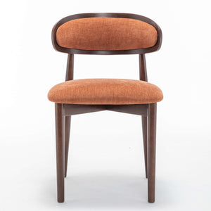 SEYNAR Set of 2/4/6 Mid-Century Modern Chenille Dining Chairs with Solid Wood Frame