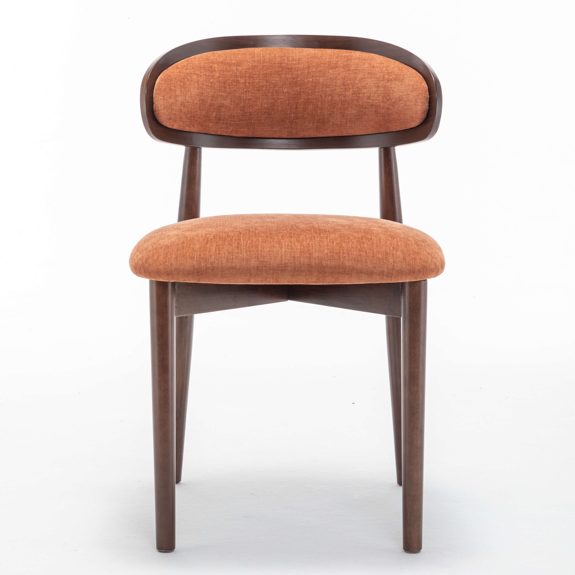 SEYNAR Set of 2/4/6 Mid-Century Modern Chenille Dining Chairs with Solid Wood Frame