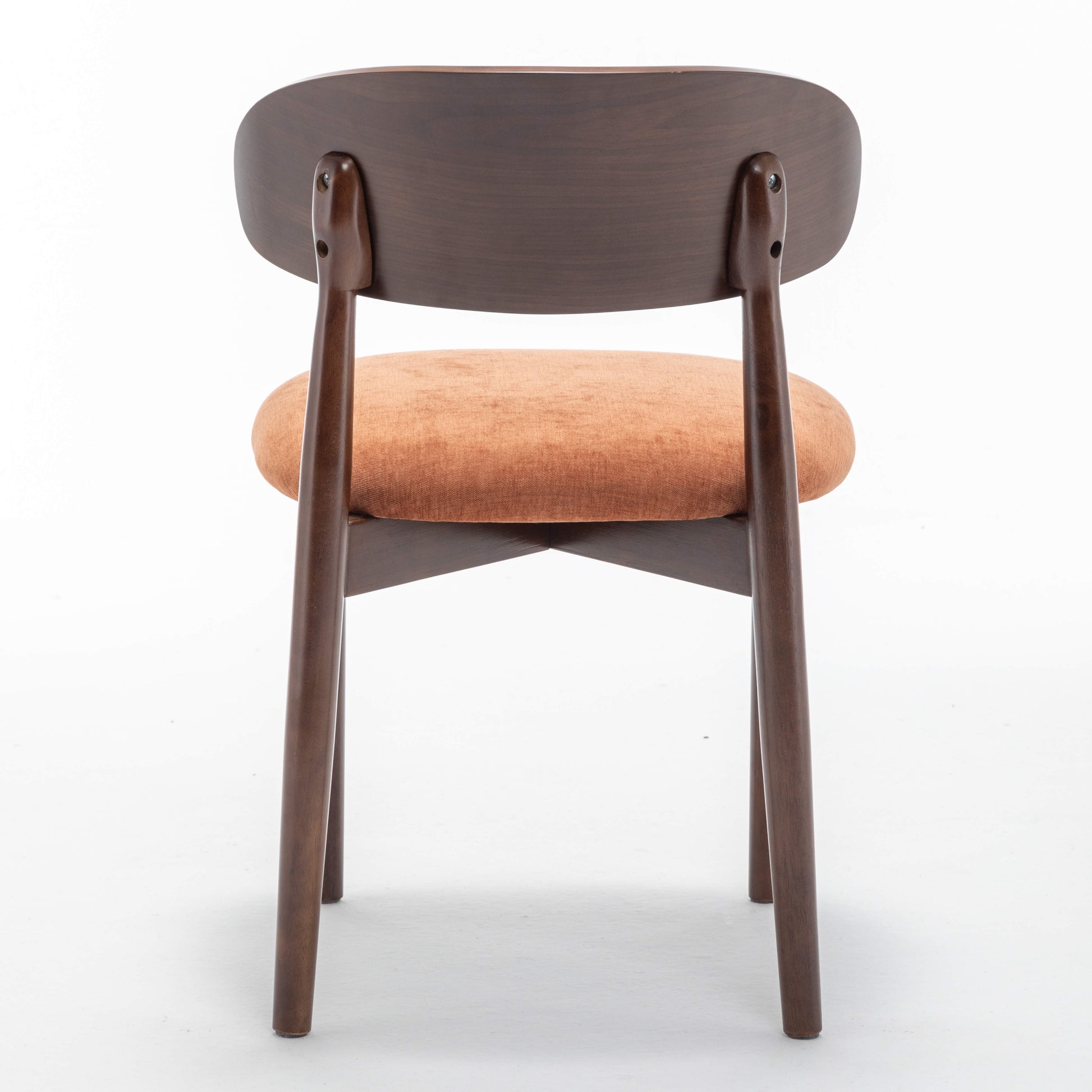 SEYNAR Set of 2/4/6 Mid-Century Modern Chenille Dining Chairs with Solid Wood Frame