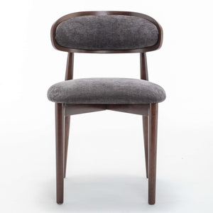 SEYNAR Set of 2/4/6 Mid-Century Modern Chenille Dining Chairs with Solid Wood Frame