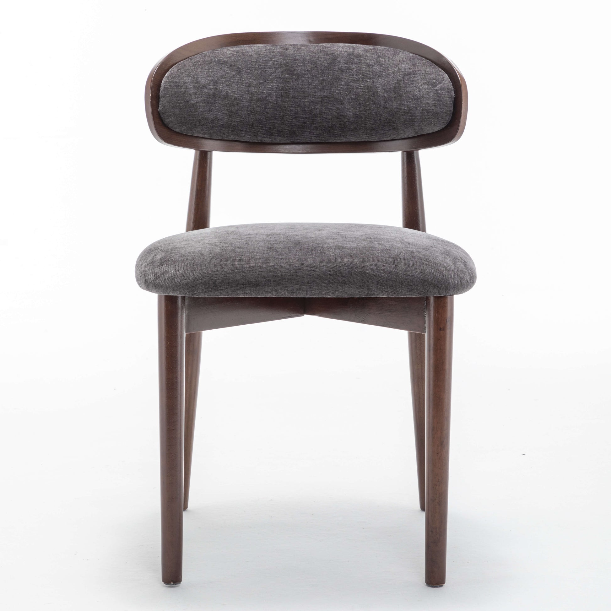 SEYNAR Set of 2/4/6 Mid-Century Modern Chenille Dining Chairs with Solid Wood Frame