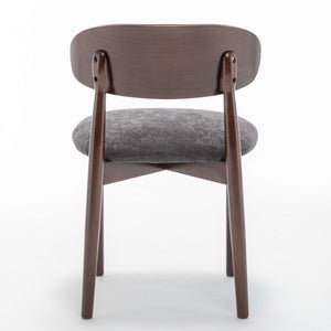 SEYNAR Set of 2/4/6 Mid-Century Modern Chenille Dining Chairs with Solid Wood Frame