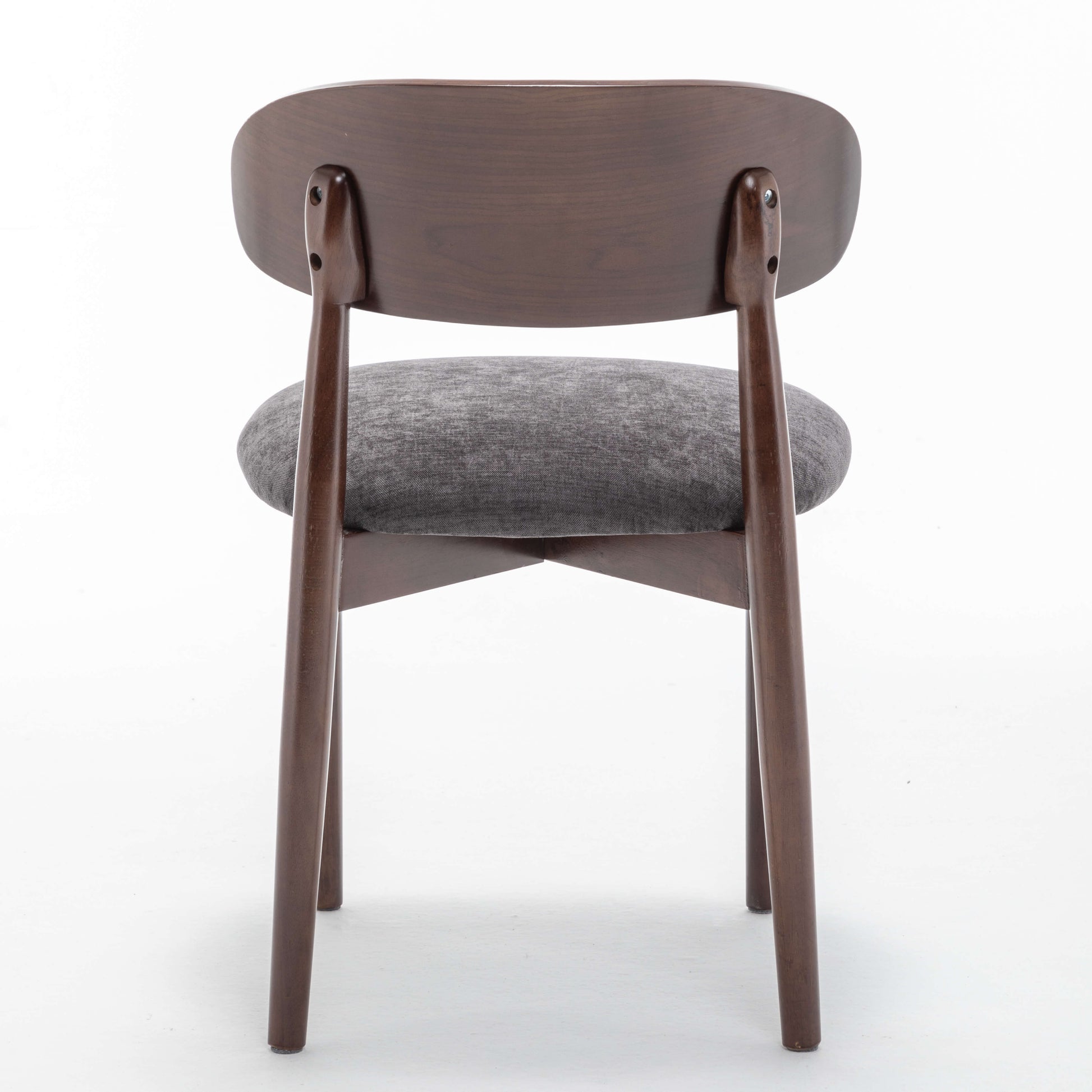 SEYNAR Set of 2/4/6 Mid-Century Modern Chenille Dining Chairs with Solid Wood Frame