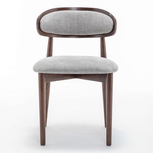SEYNAR Set of 2/4/6 Mid-Century Modern Chenille Dining Chairs with Solid Wood Frame