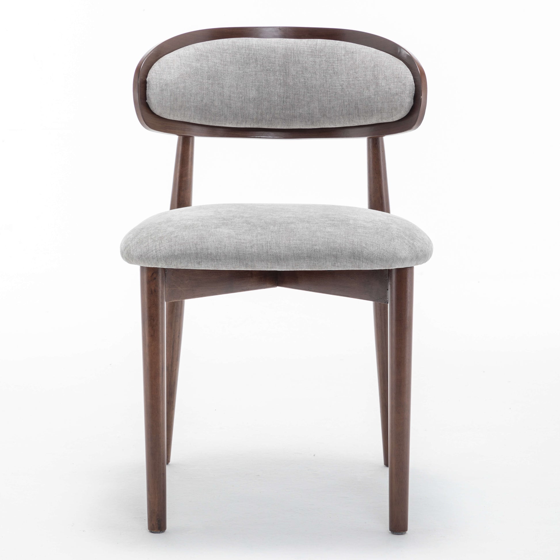 SEYNAR Set of 2/4/6 Mid-Century Modern Chenille Dining Chairs with Solid Wood Frame