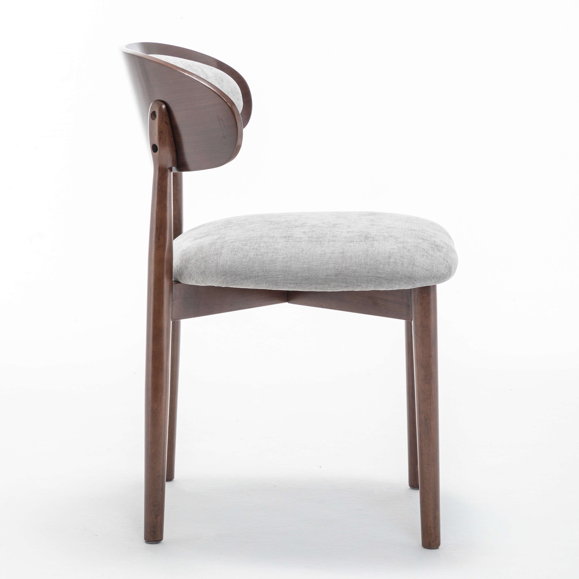 SEYNAR Set of 2/4/6 Mid-Century Modern Chenille Dining Chairs with Solid Wood Frame