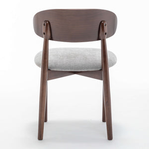 SEYNAR Set of 2/4/6 Mid-Century Modern Chenille Dining Chairs with Solid Wood Frame