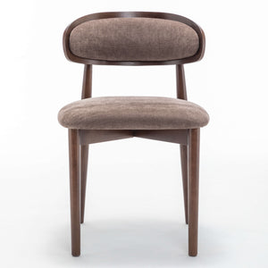 SEYNAR Set of 2/4/6 Mid-Century Modern Chenille Dining Chairs with Solid Wood Frame