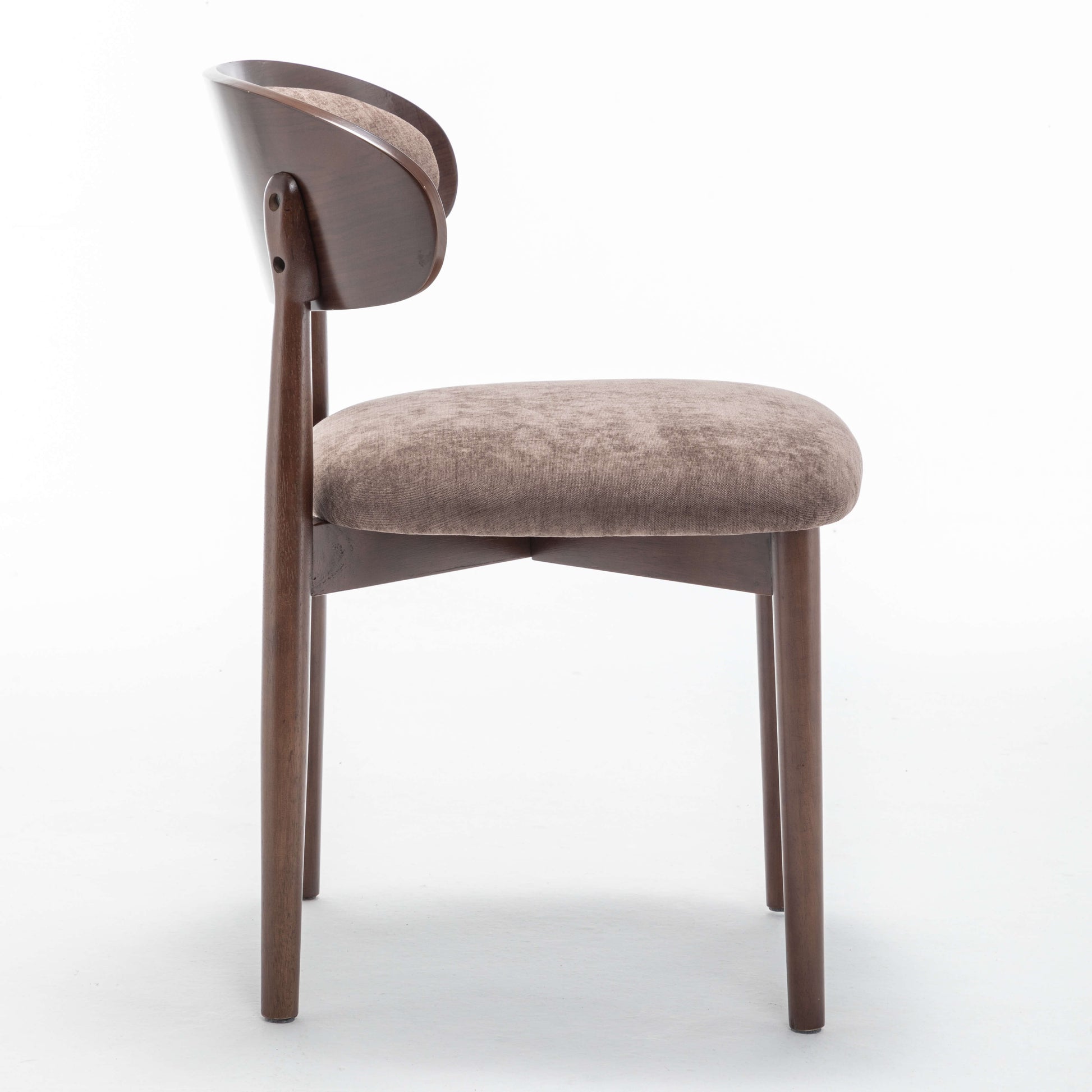 SEYNAR Set of 2/4/6 Mid-Century Modern Chenille Dining Chairs with Solid Wood Frame