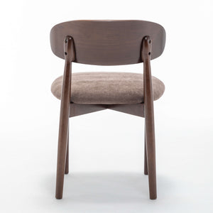 SEYNAR Set of 2/4/6 Mid-Century Modern Chenille Dining Chairs with Solid Wood Frame