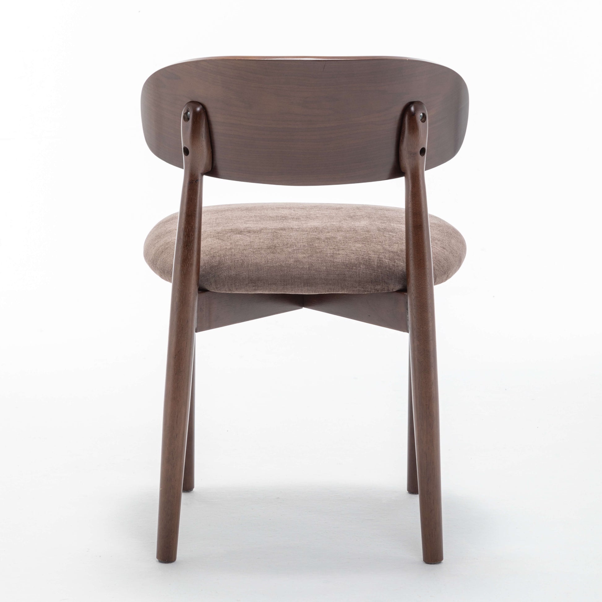 SEYNAR Set of 2/4/6 Mid-Century Modern Chenille Dining Chairs with Solid Wood Frame