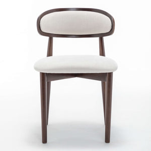 SEYNAR Set of 2/4/6 Mid-Century Modern Chenille Dining Chairs with Solid Wood Frame