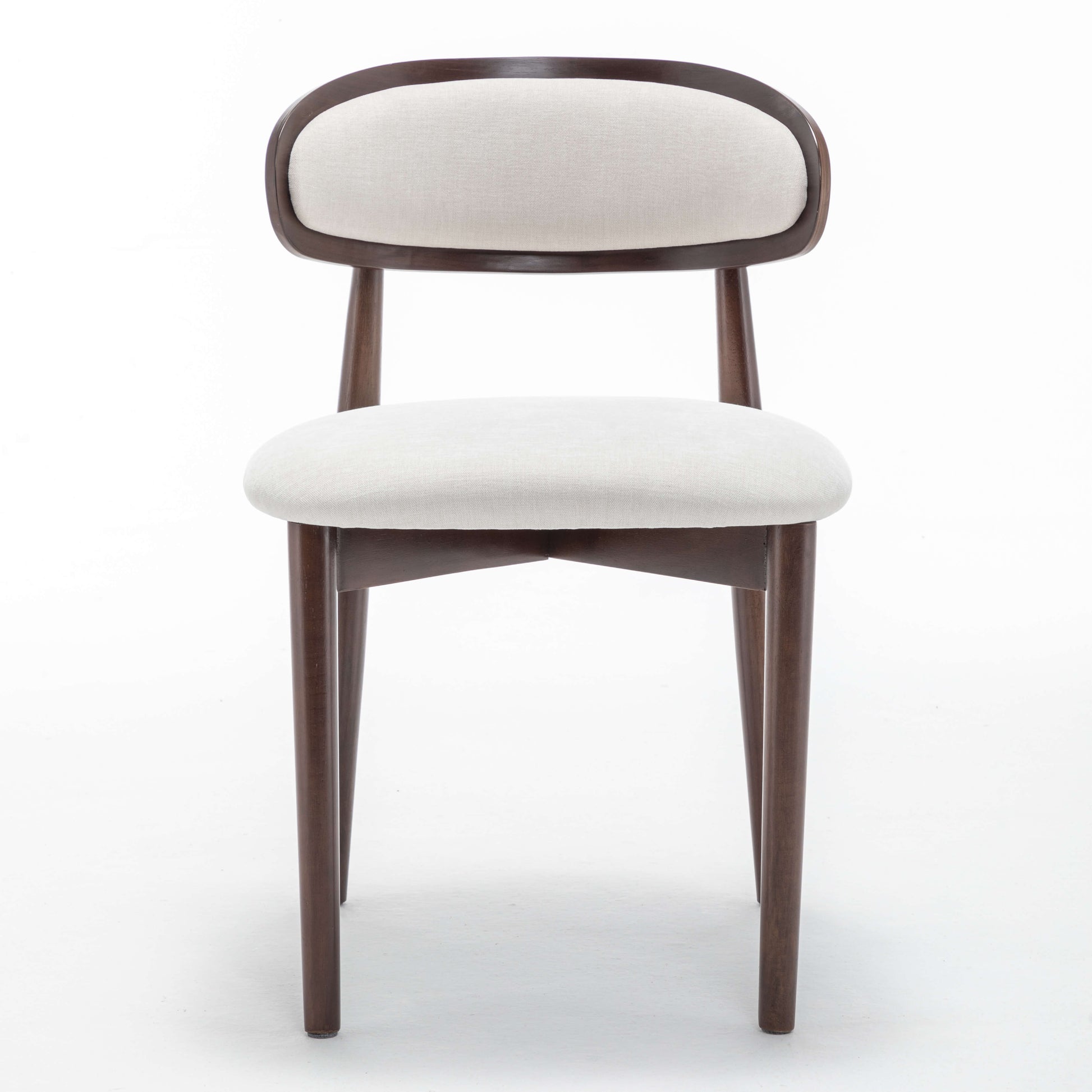 SEYNAR Set of 2/4/6 Mid-Century Modern Chenille Dining Chairs with Solid Wood Frame