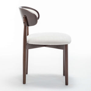 SEYNAR Set of 2/4/6 Mid-Century Modern Chenille Dining Chairs with Solid Wood Frame