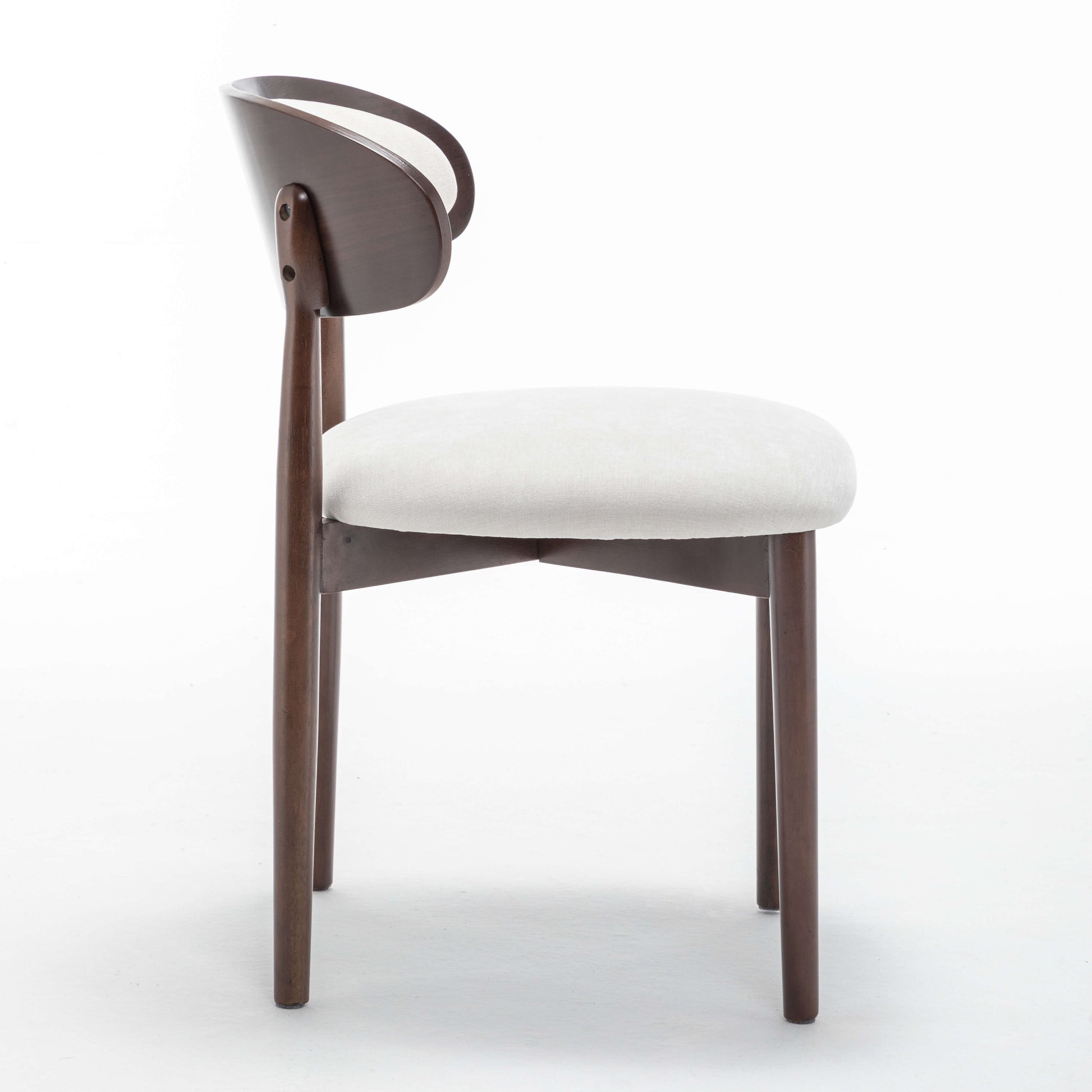 SEYNAR Set of 2/4/6 Mid-Century Modern Chenille Dining Chairs with Solid Wood Frame