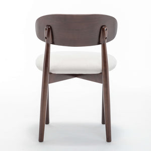 SEYNAR Set of 2/4/6 Mid-Century Modern Chenille Dining Chairs with Solid Wood Frame