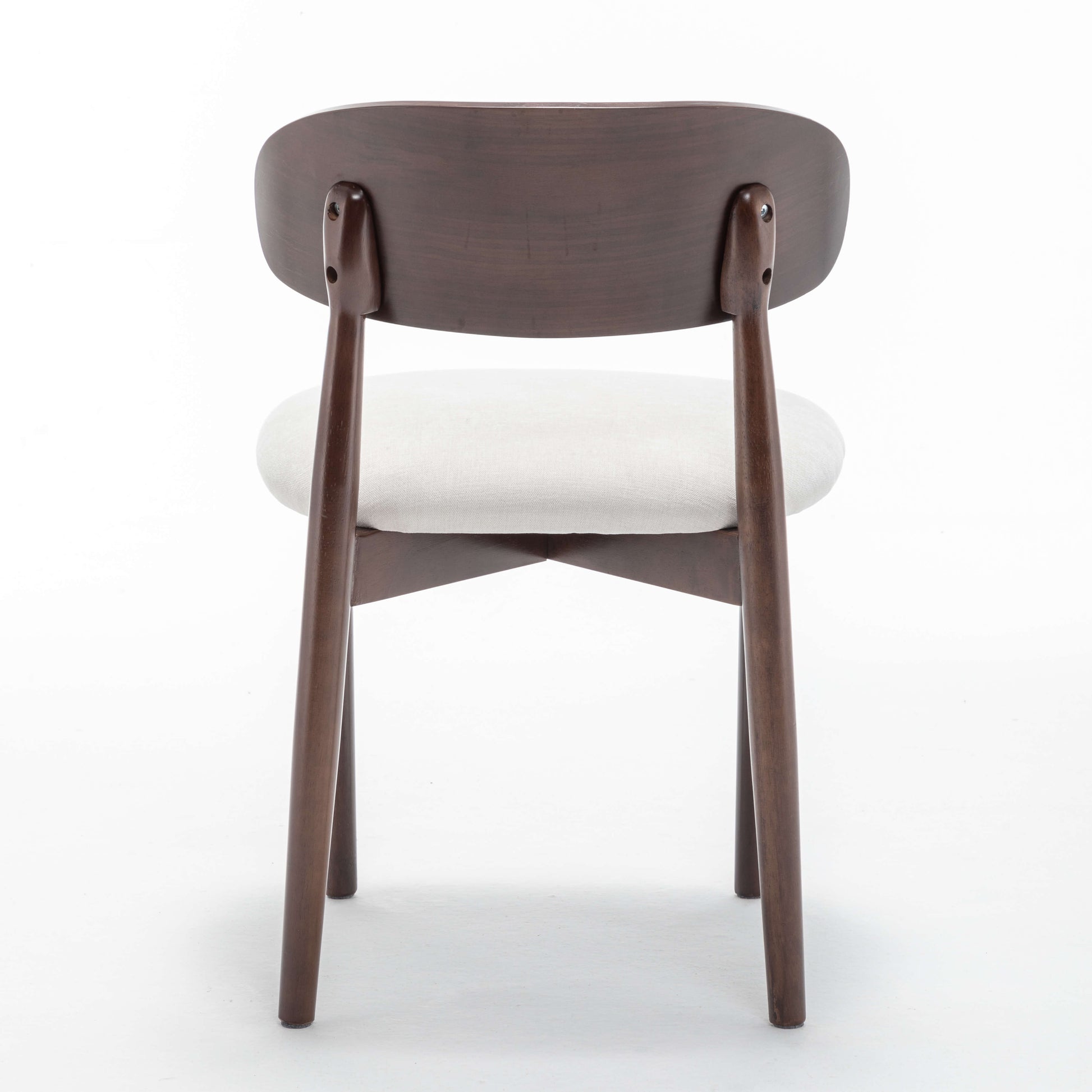 SEYNAR Set of 2/4/6 Mid-Century Modern Chenille Dining Chairs with Solid Wood Frame