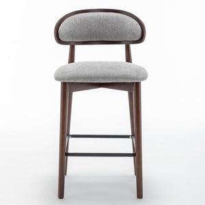 SEYNAR Set of 2/4 Mid-Century Modern 37.4" Bar Stools with Chenille Upholstery